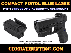 Compact Pistol Blue Laser With Strobe