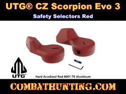 CZ Scorpion Evo 3 Safety Selectors Red Anodized