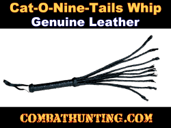 Cat O Nine Tail Whip Genuine Leather Whip