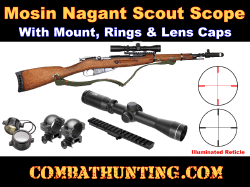 Mosin Nagant Scout Scope Kit Illuminated No Drill Mount