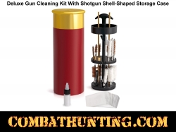 Deluxe Gun Cleaning Kit with Shotgun Shell Case