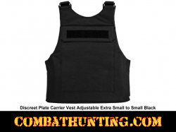 Discreet Plate Carrier Vest Adjustable Extra Small to Small Black