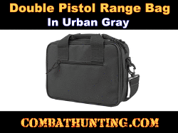 Urban Gray Double Pistol Range Bag 