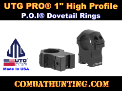 UTG Pro 1" 2Pcs High Profile P.O.I Dovetail Rings