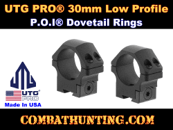 UTG PRO 30mm 2PCs Low Profile P.O.I Dovetail Rings