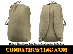 Small Heavy Duty Canvas Top Loading Duffel Bag Tan/FDE