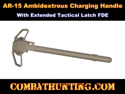 FDE AR-15 Ambidextrous Charging Handle With Extended Latch