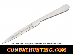 Fisherman's Toothpick Pocket Knife Folding Blade Stainless Steel