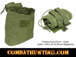 Folding Dump Pouch Military Green MOLLE Compatible