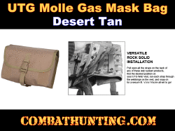 UTG Web Gas Mask Bag Tan  Molle Compatible