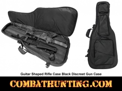 Guitar Shaped Rifle Case Black Discreet Gun Case