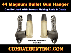  44 Magnum Bullet Decorative Gun Rack Hanger Hooks 
