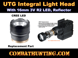 UTG Integral Light Head with 16mm 3V R2 LED, Reflector