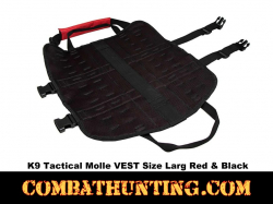K9 Tactical Molle VEST Size Larg Red With Black Trim