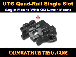UTG QD Lever Lock Single Slot Quad Rail Angle Mount