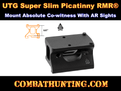 UTG Super Slim Picatinny RMR® Mount Absolute Co-witness