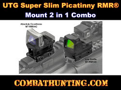 UTG® Super Slim Picatinny RMR® Mount 2 in 1 Combo For Trijicon® RMR