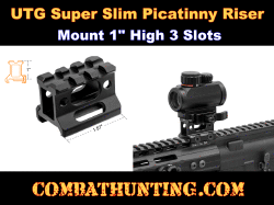 UTG Super Slim Picatinny Riser Mount 1" High 3 Slots