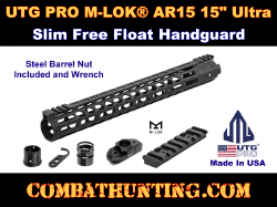 UTG PRO® M-LOK® AR15 15" Ultra Slim Free Float Handguard
