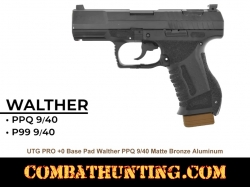 UTG PRO +0 Base Pad Walther PPQ 9/40 Matte Bronze Aluminum