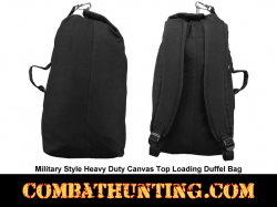 Small Heavy Duty Canvas Top Loading Duffel Bag Military Style