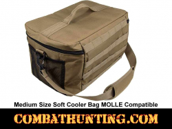 Medium Insulated Soft Cooler Lunch Bag With Molle Pal Webbing Tan/FDE