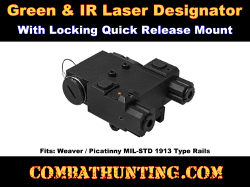 Green & IR Laser Designator With QR Mount Black
