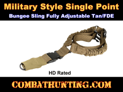 Military Single Point Bungee Sling Tan/FDE