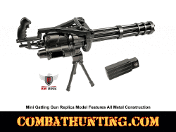 Minigun Gatling Gun Replica 6.75" long Metal Construction