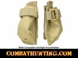 Molle Compatible Flashlight Pouch Holster Tan/FDE