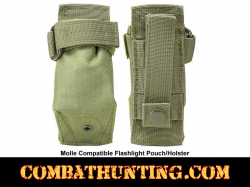 Molle Compatible Flashlight Pouch Holster Green