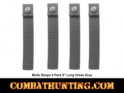 Urban Gray Molle Straps 4 Pack 6" Long