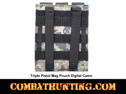 Triple Pistol Mag Pouch Digital Camo High Capacity