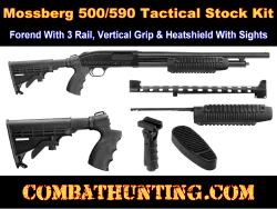 Mossberg 500/590 Shotgun Tactical Stock & Forend With Rails
