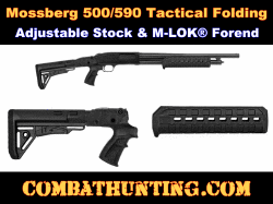 Mossberg 500/590 Side Folding Stock Adjustable With M-LOK Forend Black