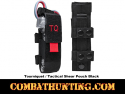 Emergency Tourniquet With Tactical Shear Pouch Black