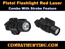 Pistol Flashlight Laser Combo With Strobe