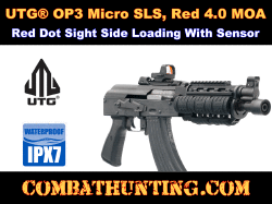 UTG OP3 Micro SLS, Red 4.0 MOA Single Dot, Side Loading, Sensor, for RMR Footprint