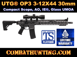 UTG OP3 3-12X44 30mm Compact Scope AO IE& Glass UMOA