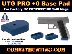 UTG PRO +0 Base Pad, CZ P07/P10C Matte Blue Aluminum