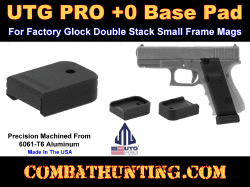 UTG PRO +0 Base Pad Glock Small Frame Matte Black Aluminum