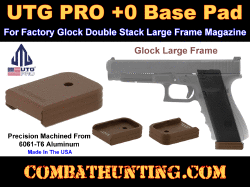 UTG PRO +0 Base Pad Glock Large Frame Matte Bronze Aluminum