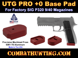 UTG PRO +0 Base Pad SIG P320 9/40 Matte Red Aluminum
