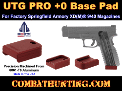 UTG PRO +0 Base Pad SA XDm Matte Red Aluminum