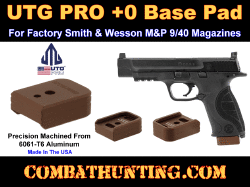 UTG PRO +0 Base Pad S&W M&P 9/40 Matte Bronze Aluminum