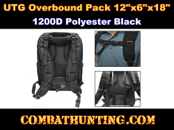 UTG Overbound Pack 12"x6"x18" 1200D Polyester Black