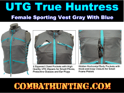 True Huntress Female Sporting Vest Gray/Blue