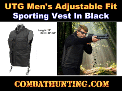 UTG Men's Adjustable Fit (S-M) Sporting Vest Black