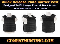 Molle Plate Carrier Vest Quick Release Black