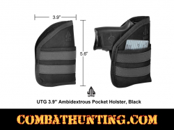 UTG 3.9" Ambidextrous Pocket Holster, Black, Small